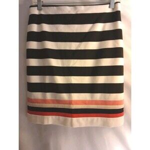 White House Black Market Woman’s  Multicolored Striped Skirt Size 4